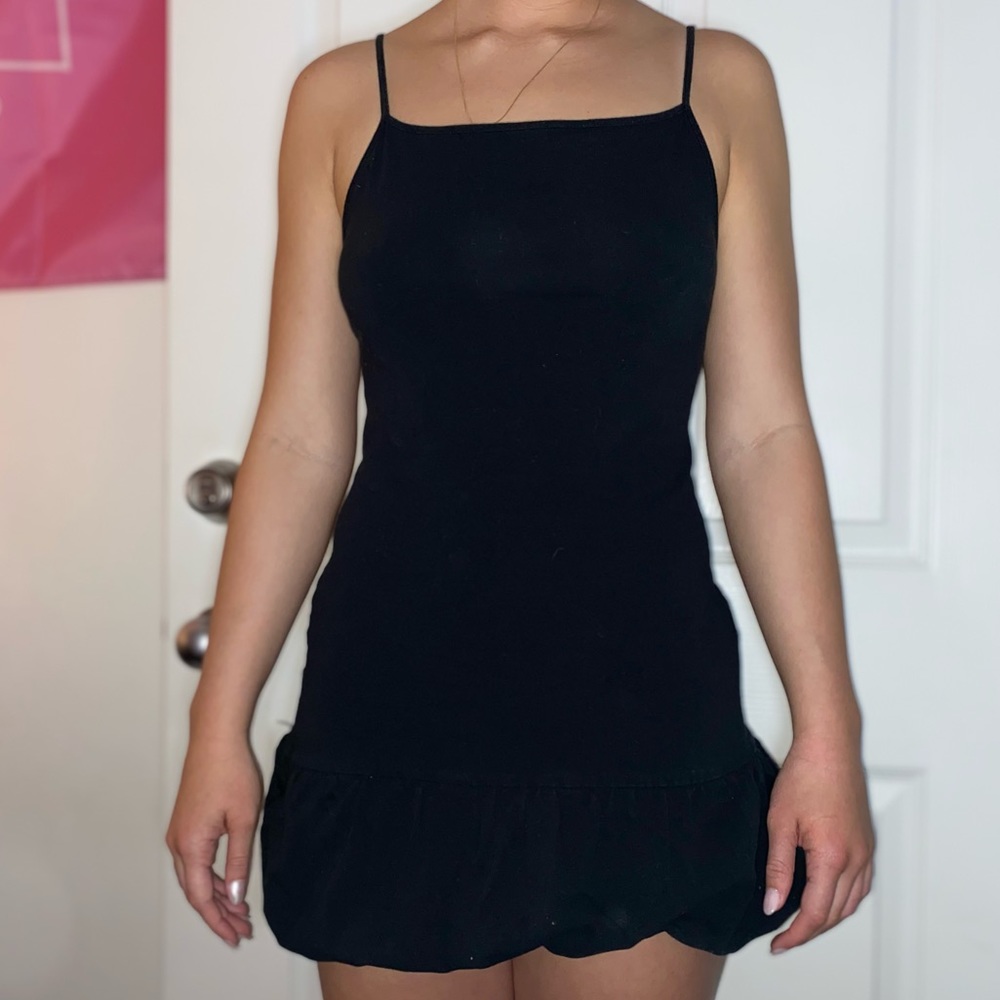 Black, Cotton Mini dress